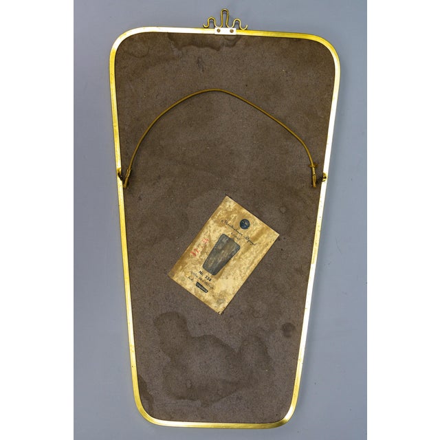 Mid-Century German Modern Brass Frame Wall Mirror from Lenzgold, 1964 For Sale - Image 14 of 18