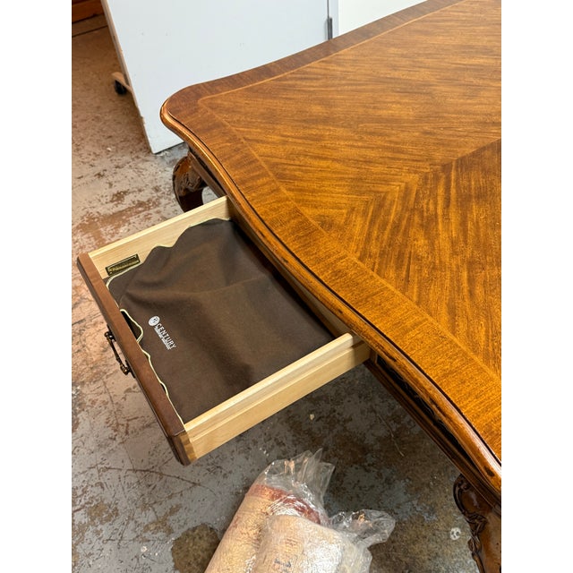 Early 21st Century Century Furniture Queen Anne Style Extension Dining Table + Eight Chairs Set For Sale - Image 5 of 12