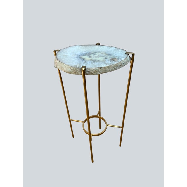 Unusual Modern Handcrafted Geode Drinks Table For Sale - Image 4 of 6