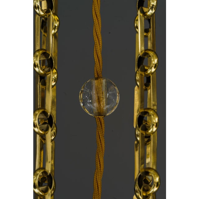 1920s Art Deco Pendant Vienna Around 1920s with Original Cut Glass Shade For Sale - Image 5 of 18