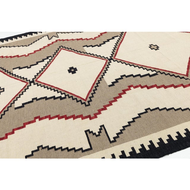 Modern Navajo-Style Wool Area Rug – Geometric Ganado & Klagetoh Inspired Design For Sale - Image 10 of 11