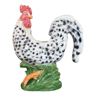 Fitz & Floyd Ceramic Rooster Planter For Sale
