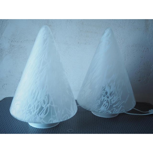 Blue Large Vintage Table Lamps, Former Czechoslovakia, 1970s, Set of 2 For Sale - Image 8 of 13