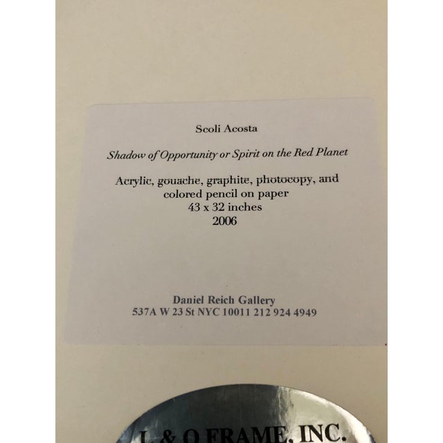 2000 - 2009 Scoli Acosta, Scoli Acosta Large Contemporary Mixed Media Painting LA Art Red Planet Collage, 2006 For Sale - Image 5 of 18