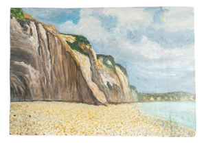The Cliffs of Dieppe, 20th Century, Oil on Cardboard