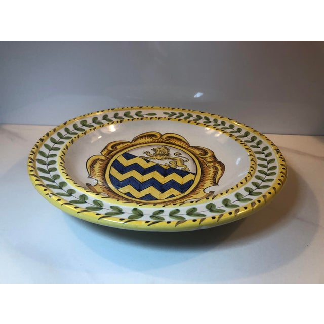 Vintage Italian Lion Crest Decorative Plate / Bowl For Sale - Image 6 of 8