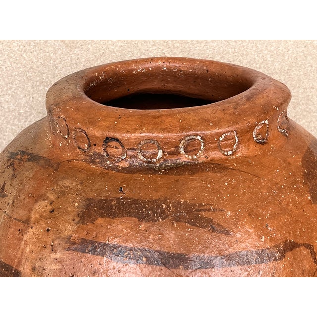 Ceramic 18th Century Handmade Terracotta Olive Jar, Vase With Two Handles, Spain For Sale - Image 7 of 10