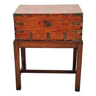 Early 19th Century Anglo-Indian Campaign Trunk For Sale