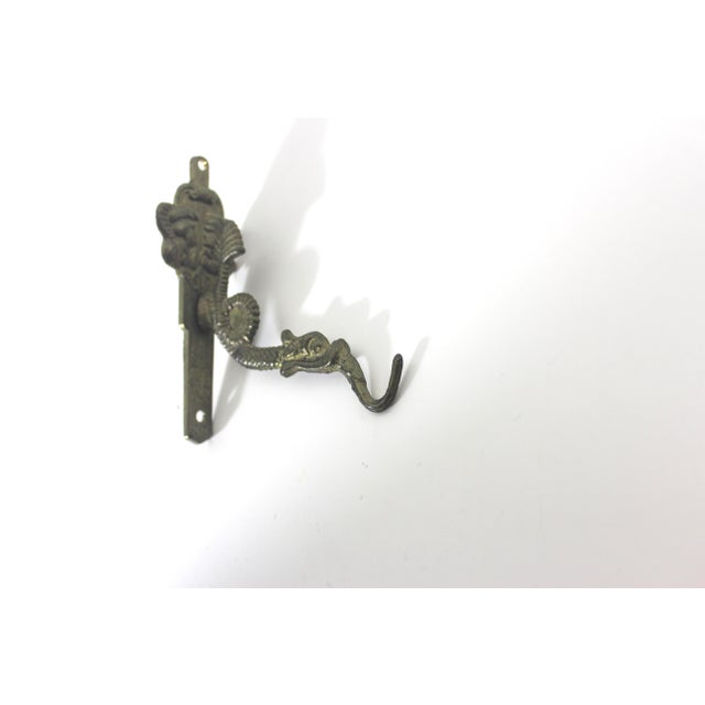 Vintage Brass Serpent Hook For Sale - Image 9 of 10
