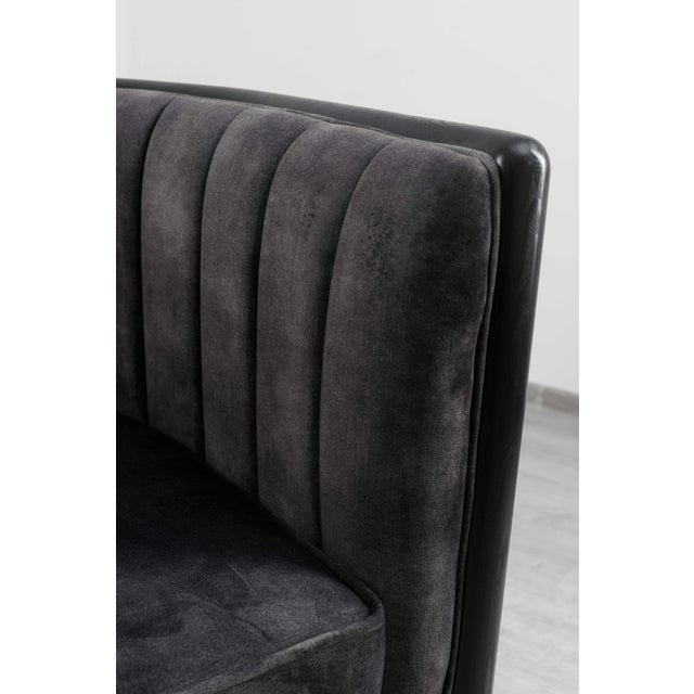 2020s Modern Ash Solid Wood Alton Armchair in Black and Gray Color For Sale - Image 5 of 9