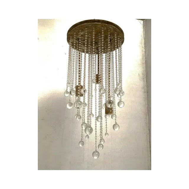 Florentine iron pendant cascade of lighting. florentine artgold-leaf and clay metal iron chandelier made in italy...