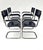 Rare set of four Prewar Mart Stam B43F chairs; one is marked with the Thonet metal tag. These are the early versions with...