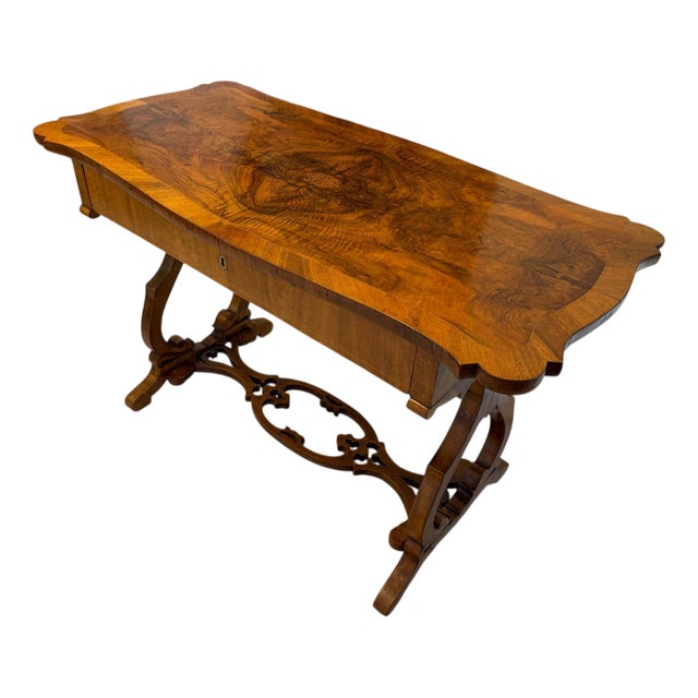 Antique Biedermeier Desk with Drawer For Sale