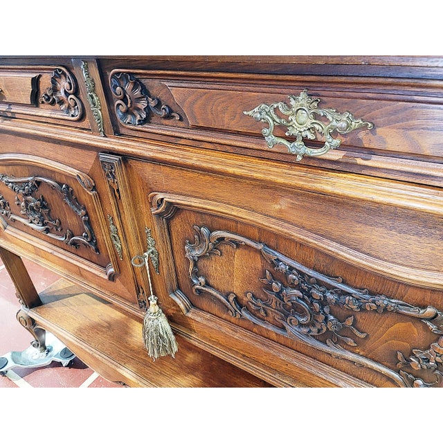 French Country Louis XV Style Sideboard Server For Sale - Image 12 of 18