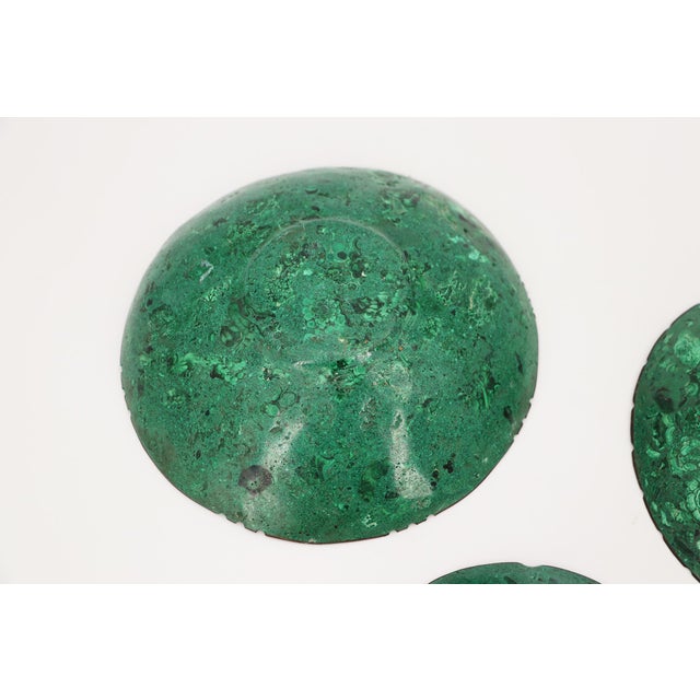 1950s Malachite Set of Three Bowls, South-African For Sale - Image 13 of 17