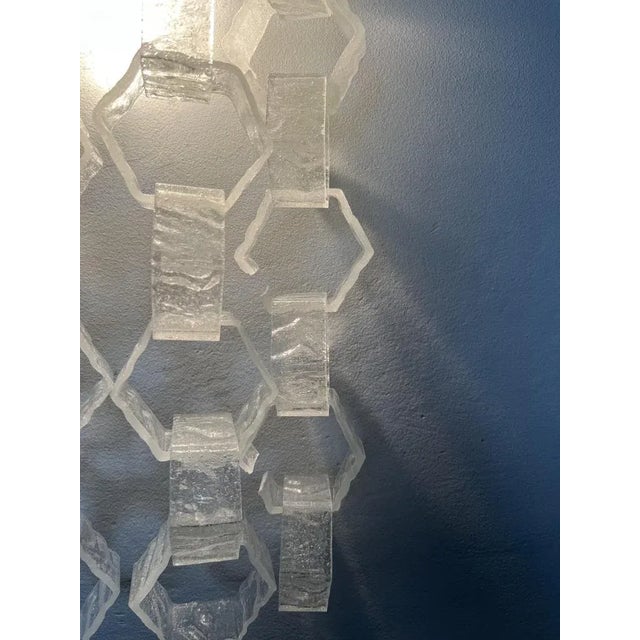 1970s Mid-Century Italian Wall Sconces in Murano Glass from Mazzega, 1970s, Set of 2 For Sale - Image 5 of 12