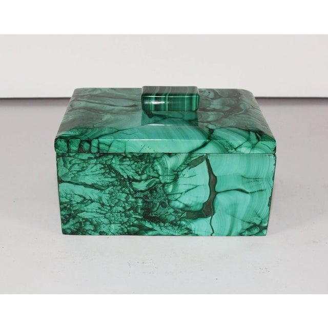 Malachite Stone Rectangle Box For Sale In San Francisco - Image 6 of 6
