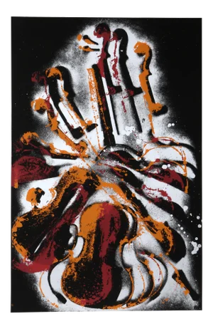 "Diabelli Variations", Violin Serigraph by Arman