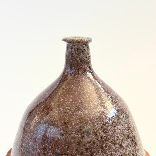 Contemporary Two Toned Studio Pottery Container For Sale - Image 3 of 10