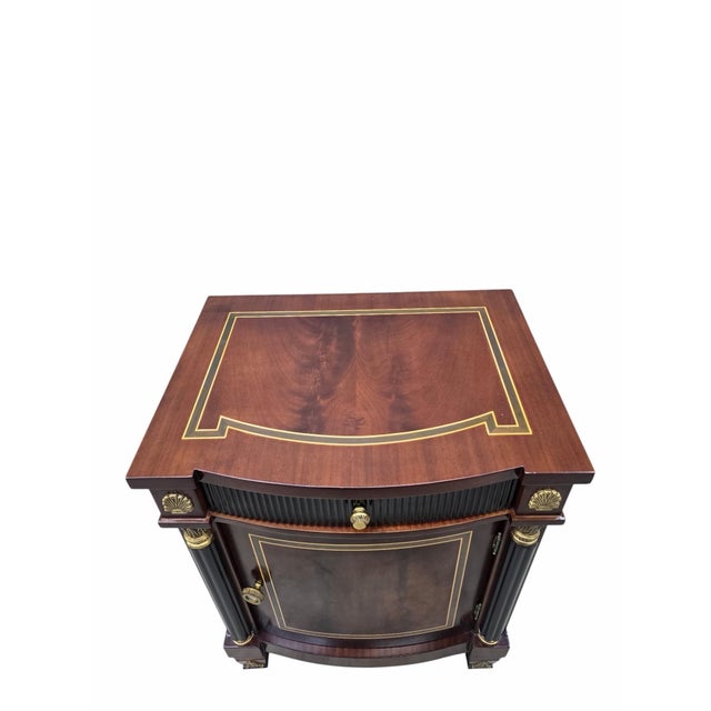 Brown Neoclassical Empire Revival Mahogany Nightstand/End Table For Sale - Image 8 of 10