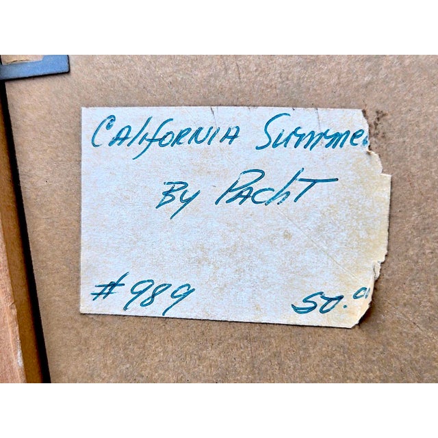 Vintage Framed Abstract Expressionist Gouache Mixed Media Painting, "California Summer", by Judith Pacht, Signed For Sale - Image 10 of 13