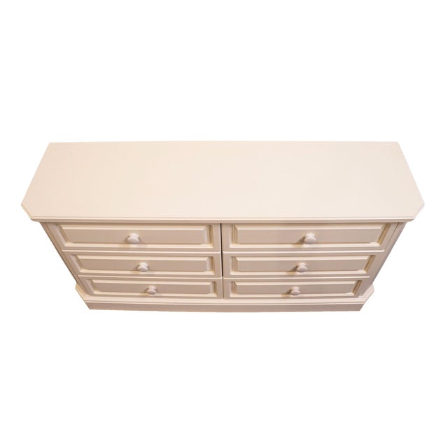 Early 21st Century Altavista Lane Melrose Collection Contemporary Neoclassical Revival Off White 66" Double Dresser 497-01 For Sale - Image 5 of 14