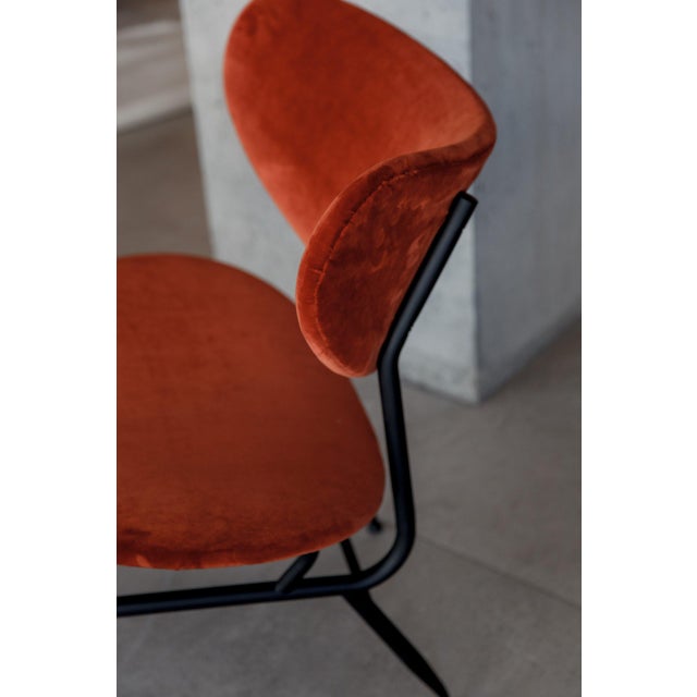 Mid Century period perfectly reflected chair stylistically very close to Franco Albini iconic chair 'Tre pezi' black...