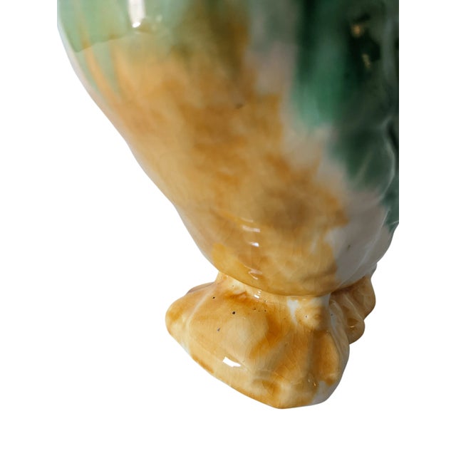 Vintage Colorful Hand Painted Majolica Duck Pitcher For Sale In Minneapolis - Image 6 of 8