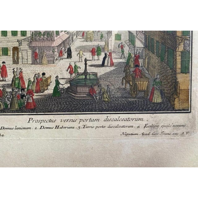 Vue d'optique: optical views were very fashionable in the 18th century, engraving on copper plate, to be seen through an...