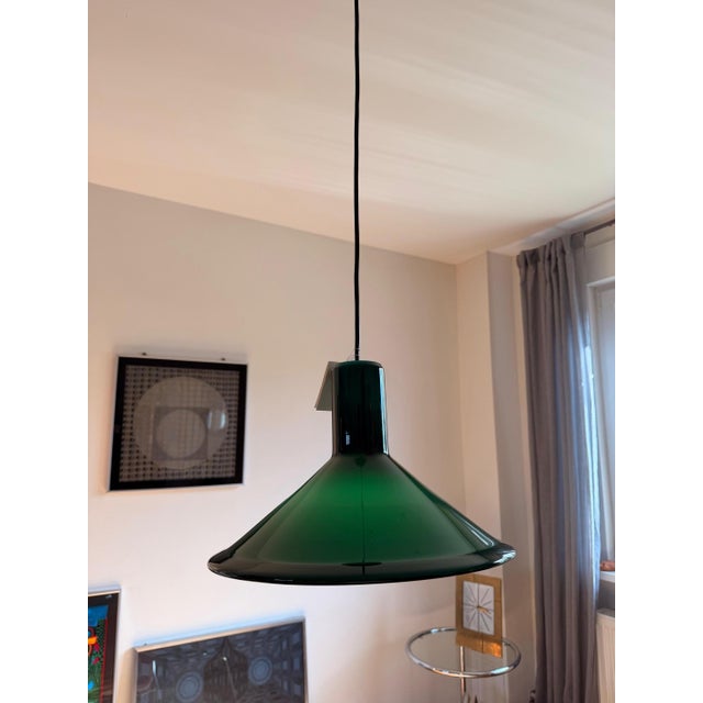 1970s Green P&T Pendant Lamp by Michael Bang for Holmegaard, 1970s For Sale - Image 5 of 12