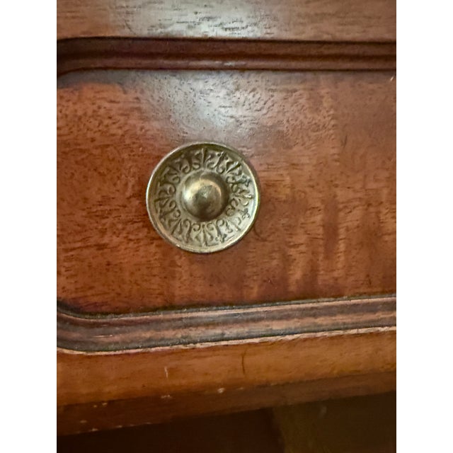 Drexel Mid Century Modern Maoghany Lowboy Dresser With Matching Mirror and Hidden Compartment For Sale - Image 10 of 11