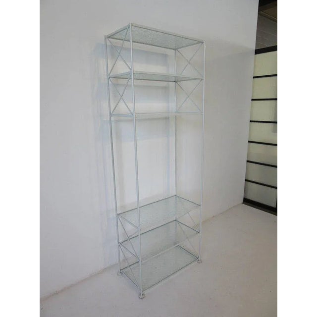 Metal Russell Woodard Iron and Glass Etagere or Bookcase For Sale - Image 7 of 7