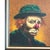 Mid-Century Modern Vintage John Peers Original Oil Painting Mid Century Modern Sad Hobo Clown For Sale - Image 3 of 6