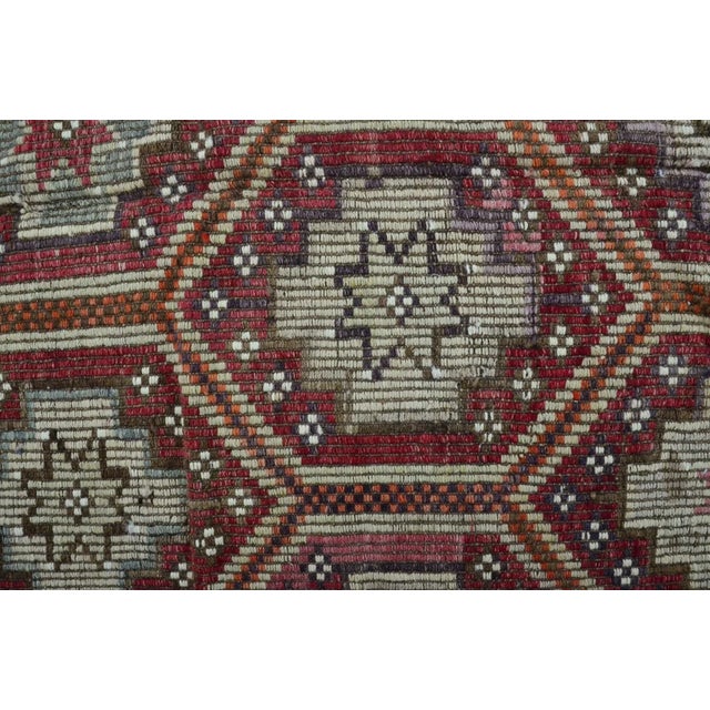 Vintage Handwoven Wool Kilim Carpet For Sale - Image 10 of 10