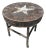 1970s Rustic Farmhouse Style Wooden Side Table With Star Design For Sale