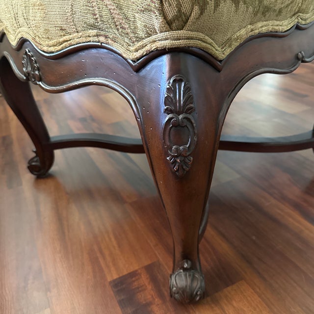 Gemstone Late 20th Century French Louis XV Style High-Back Upholstered Dining Side Chairs - Set of 6 For Sale - Image 7 of 12
