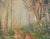 A beautiful, atmospheric forest scene by American artist Gary Hicks (American, 20th Century), c.1970's. A small trail...