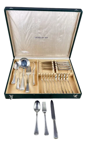 Cutlery Service in 800 Silver, Italy, 1980s, Set of 23