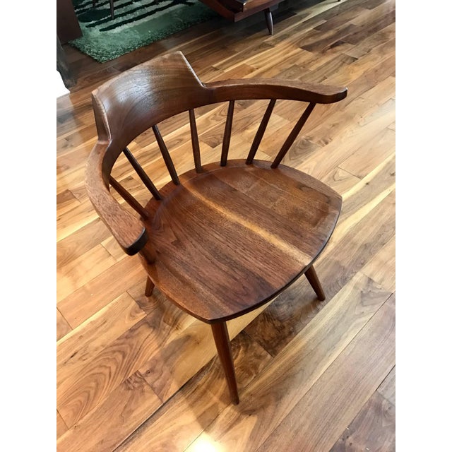 George Nakashima Set of Four Captain Chairs by George Nakashima For Sale - Image 4 of 17