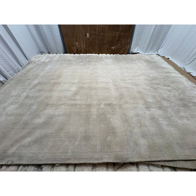 Rh Malta Linen Rug – 10' × 14' 100% Linen | Hand-Loomed Luxury Construction | Rare Rh Collection For Sale - Image 16 of 18