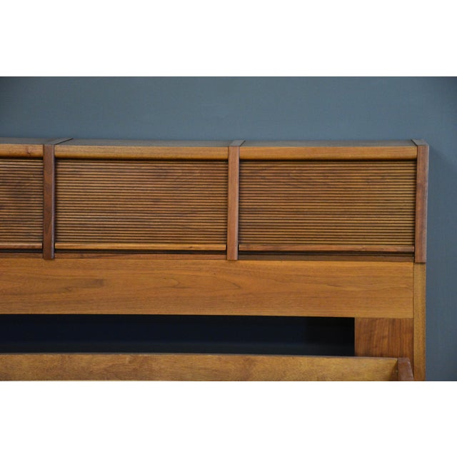 Walnut King Platform Bed by Barzilay For Sale - Image 12 of 12