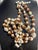 Mid-Century Modern MCM Jewelry Marked West Germany Interlocking Two-Piece Molded Beaded 3 Strand Necklace Necklace For Sale - Image 3 of 7