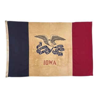 Vintage Cotton State Flag of Iowa For Sale