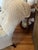 Cream Stickley Leopold’s Tufted Chair & Ottoman Set in Cherry Wood With Antiqued Nailhead Trim For Sale - Image 8 of 10