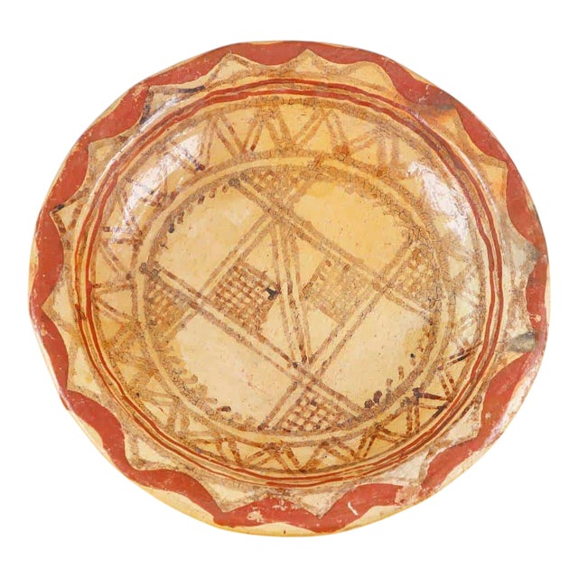 Ancient Kabyle Terracotta Plate For Sale