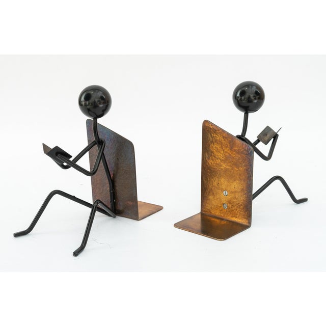 Vintage Hammered Bookends, 1950s, Set of 2 For Sale - Image 11 of 13