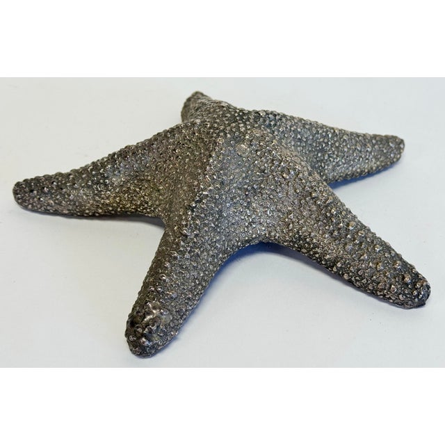 Hollywood Regency Vintage Solid Brass Starfish Paper Weight For Sale - Image 3 of 8