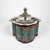Antique Moroccan Folk Art Polychrome Lidded Tea Caddy Storage Box Hand Tooled For Sale - Image 4 of 15