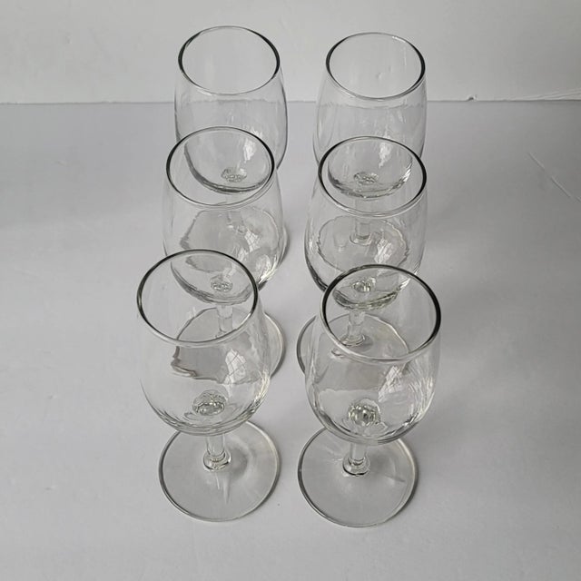 Transparent Vintage Libbey 7 Piece Wine Glass Caddy New in Box For Sale - Image 8 of 12