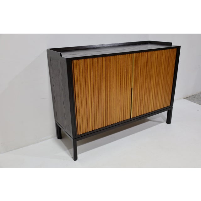 Brown Edward Wormley for Dunbar Rare Chest With Tambour Doors For Sale - Image 8 of 11